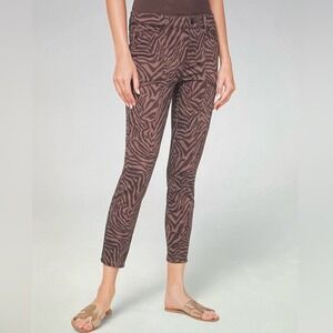 White house black market Zebra Print The Skinny Crop Jeans Size 14 New